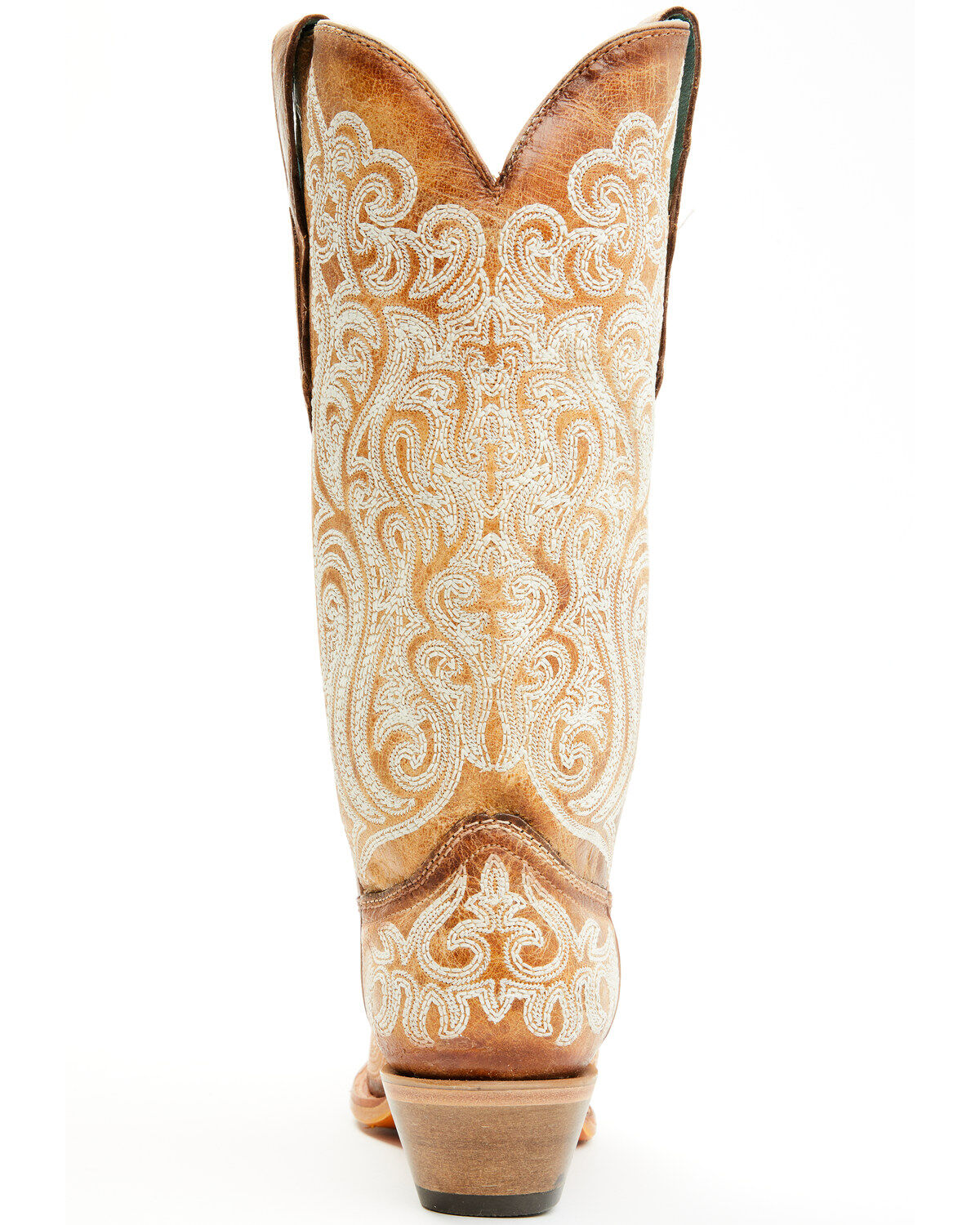 Image #5 - Corral Women's Crackled Western Boots - Snip Toe, Beige, hi-res