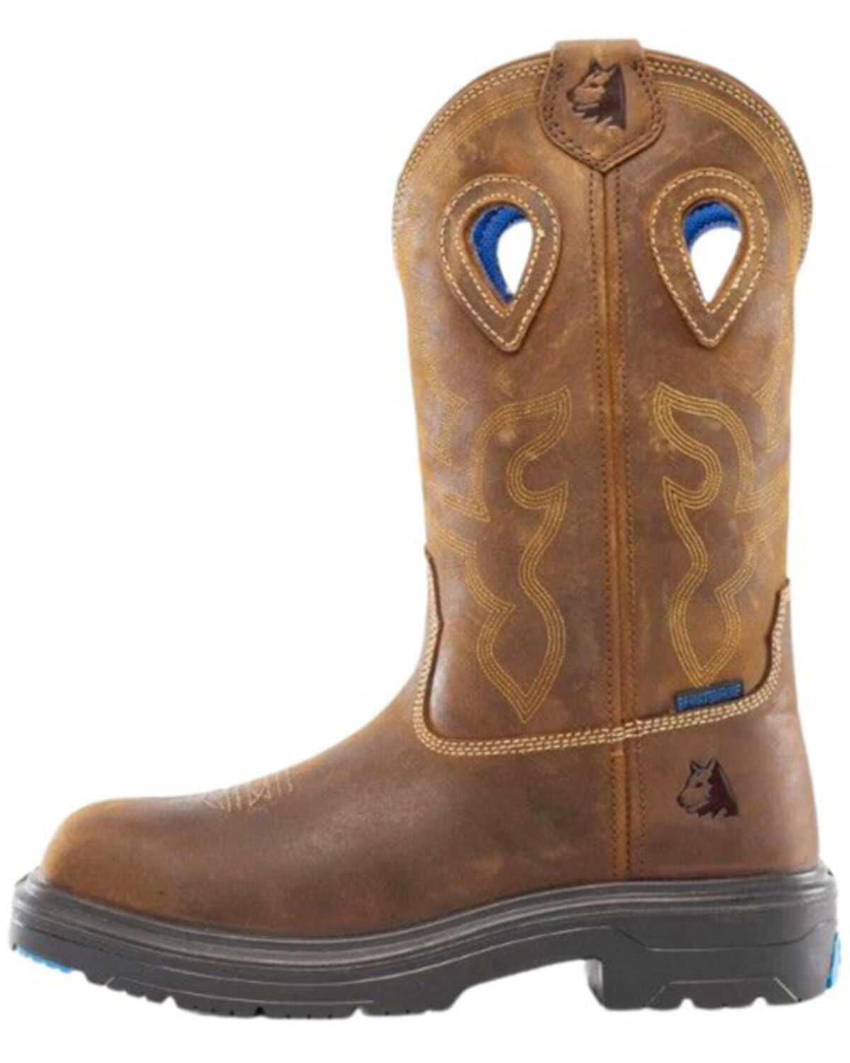 Image #3 - Steel Blue Men's Blue Heeler Wellington Work Boots - Steel Toe, Brown, hi-res