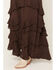 Image #2 - Ashley Women's Tiered Ruffle Maxi Skirt, Chocolate, hi-res