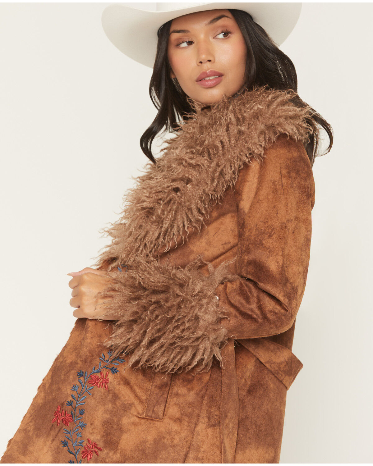 Image #2 - Tasha Polizzi Women's Arlie Faux Suede Jacket, Brown, hi-res