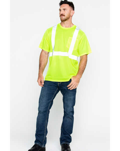 Image #6 - Hawx Men's Reflective Short Sleeve Work T-Shirt , Yellow, hi-res