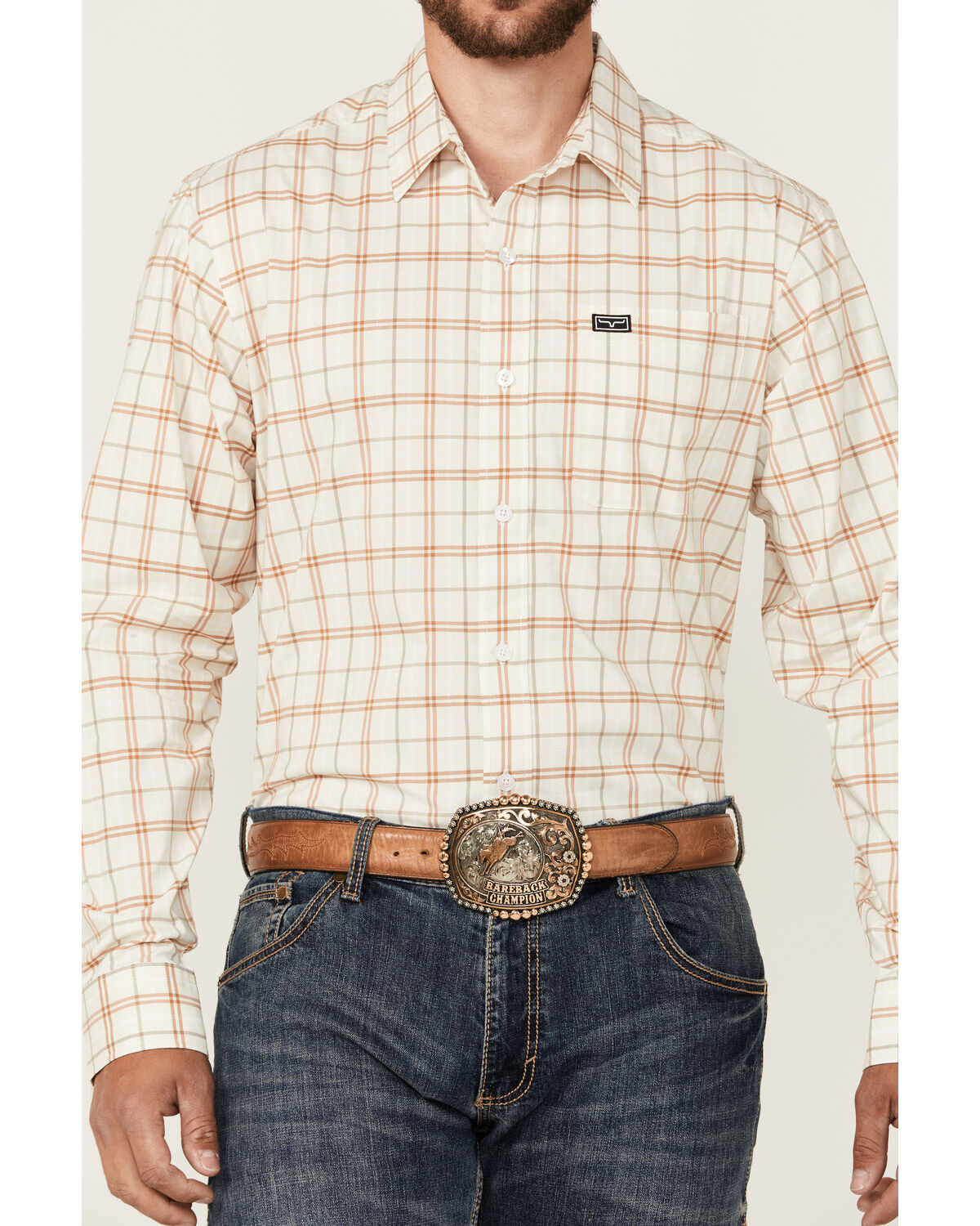 Kimes Ranch Men´s Lucas Plaid Print Long Sleeve Button-Down Performance WesternShirt teamlce.in - Image 4