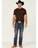 Cinch Men's Brown Logo Graphic Short Sleeve T-Shirt , Brown, hi-res