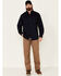 Image #2 - Ariat Men's FR Solid Vent Long Sleeve Button Down Work Shirt, Navy, hi-res