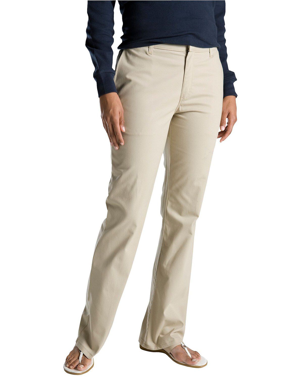 Image #2 - Dickies Women's Flat Front Stretch Twill Pants, , hi-res