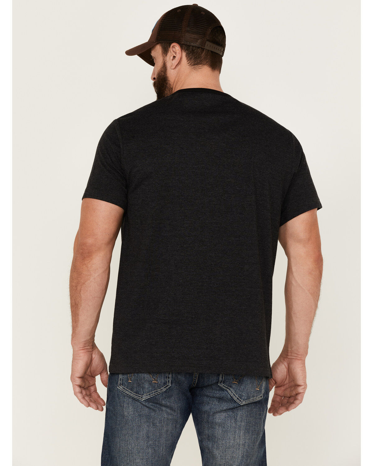 Image #4 - Brothers and Sons Men's Heathered White Sands Skull Graphic Short Sleeve T-Shirt, Black, hi-res