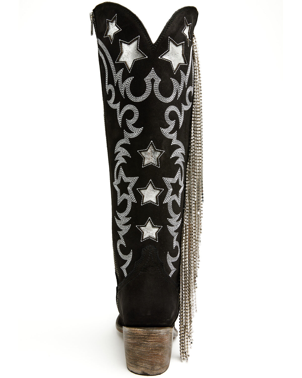 Image #5 - Liberty Black Women's Narel Inlay Fringe Tall Western Boots - Snip Toe, Black, hi-res