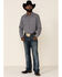 Image #2 - Stetson Men's Original Rugged Ombre Check Twill Plaid Long Sleeve Western Shirt, Burgundy, hi-res