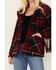 Idyllwind Women's Loudon Plaid Print Shacket, Red, hi-res