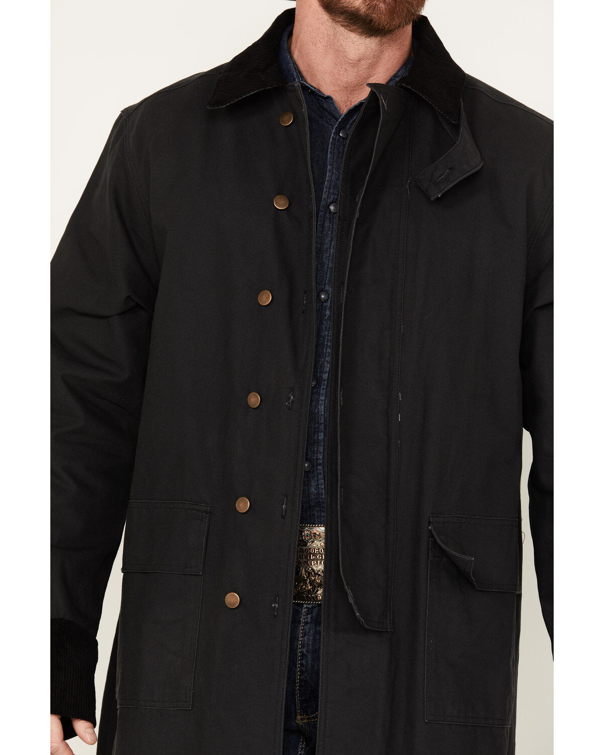 Image #3 - Scully Men's Authentic Canvas Duster, Black, hi-res
