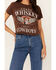 Image #3 - Shyanne Women's Chase Whiskey Not Cowboys Short Sleeve Graphic Tee, Dark Brown, hi-res