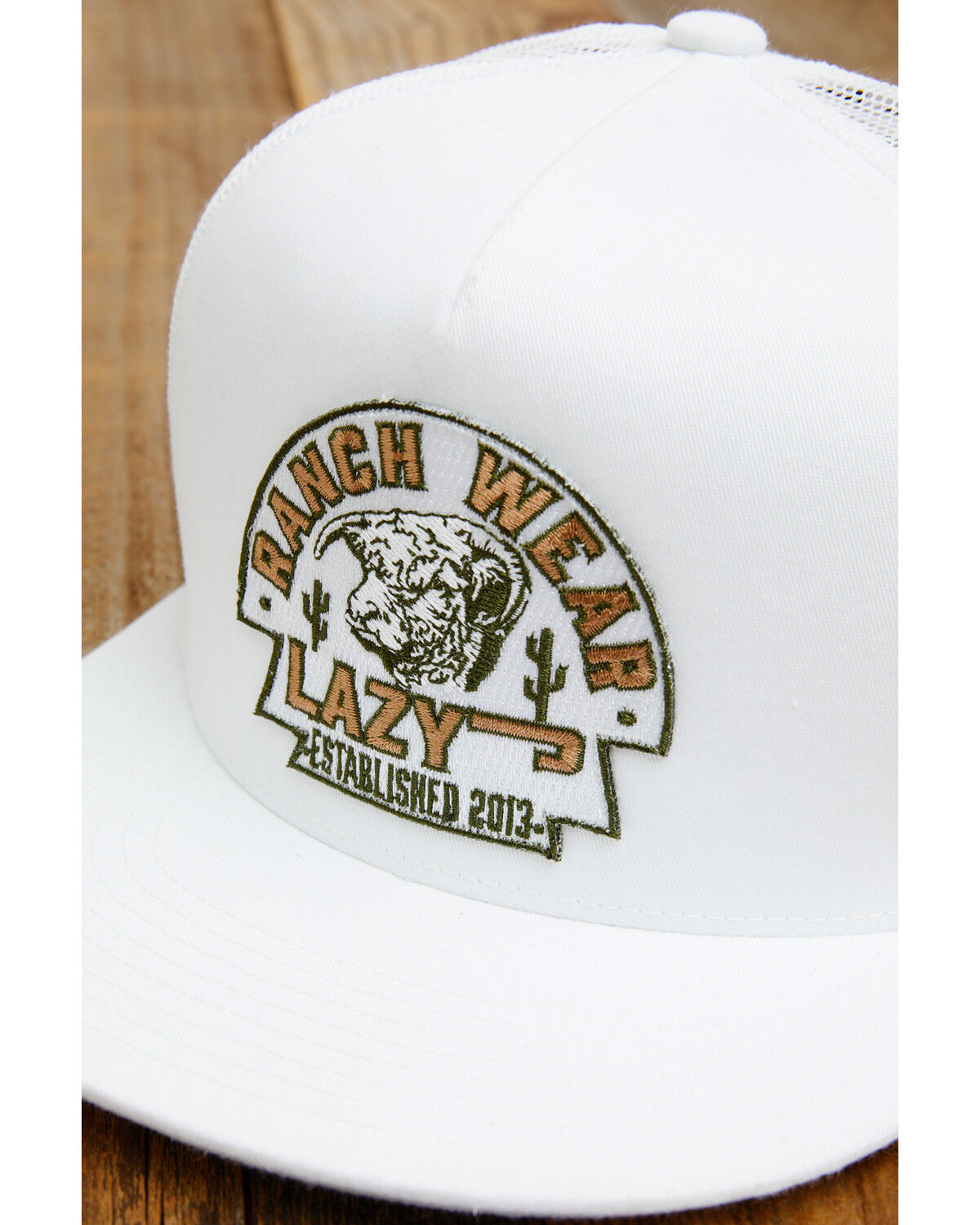 Image #2 - Lazy J Ranch Men's Arrowhead Ball Cap, White, hi-res