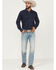 Image #1 - RANK 45® Men's Bunker Wash Ambush Slim Straight Stretch Denim Jeans, Light Wash, hi-res