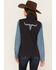 Cowgirl Hardware Women's Filigree Embroidered Emblem Softshell Vest, Black, hi-res