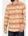 Pendleton Men's Beach Shack Print Long Sleeve Button Down Western Shirt, Tan, hi-res