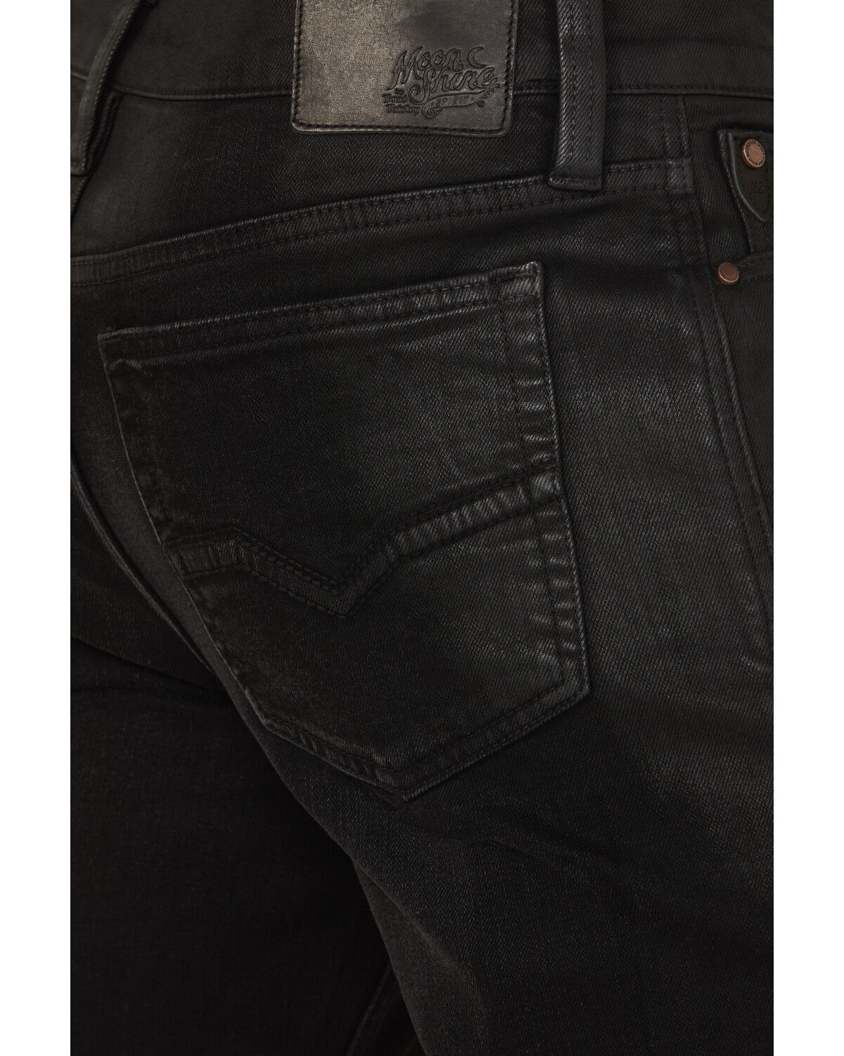 Image #4 - Moonshine Spirit Men's Venom Wash Decker Slim Straight Stretch Denim Jeans, Black, hi-res