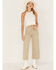 Image #1 - Unpublished Denim Women's Oyster High Rise Gemma Cropped Straight Jeans, Taupe, hi-res