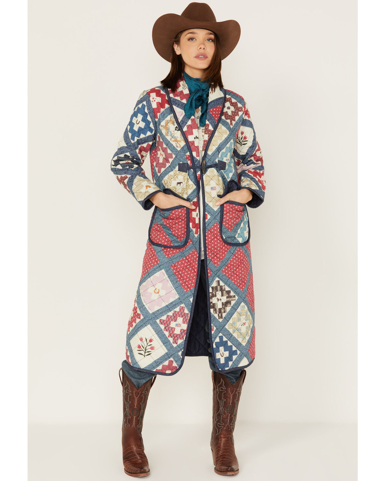 Patchwork coat womens store