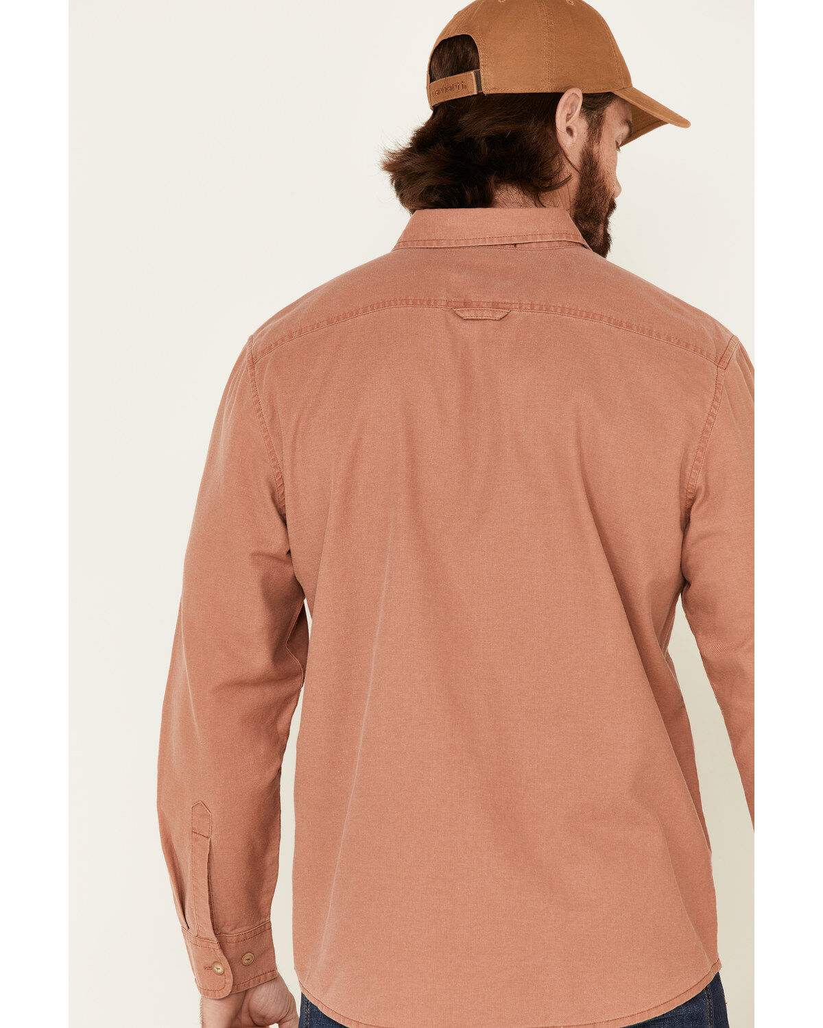 Image #5 - Pendleton Men's Rust Beach Shack Solid Long Sleeve Western Shirt, Rust Copper, hi-res