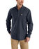 Image #1 - Carhartt Men's Rugged Flex® Rigby Long Sleeve Work Shirt - Tall, Navy, hi-res