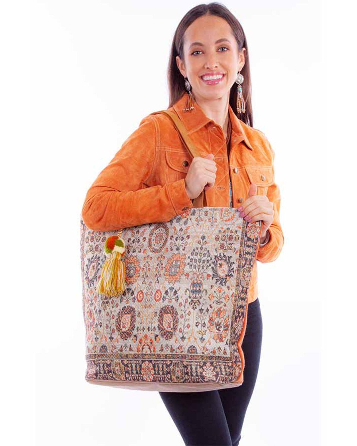 Scully Women's Woven Floral Print Tote, Multi, hi-res