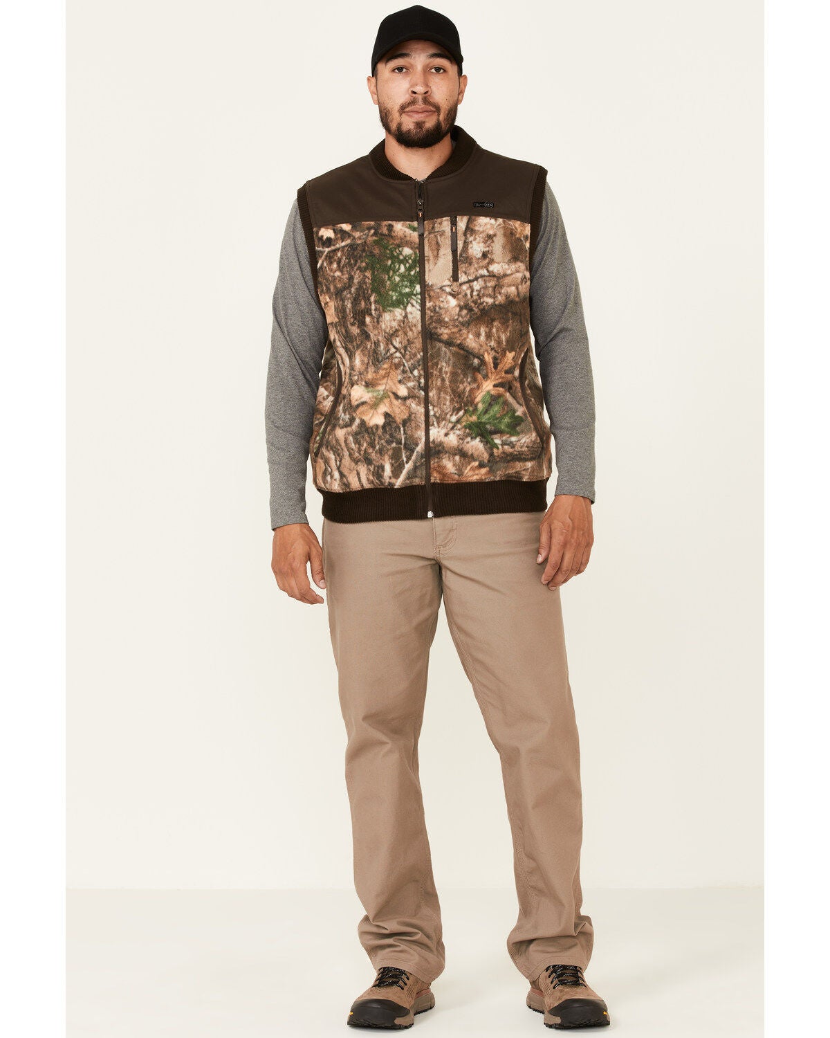 Image #2 - Wrangler ATG Men's All-Terrain Realtree Camo Fleece Zip-Front Bomber Vest, , hi-res