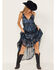 Image #1 - Free People Women's Julianna Abstract Print Maxi Dress, Navy, hi-res