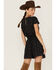Beyond The Radar Women's Black Ditsy Floral Print Romper , Black, hi-res