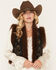 Image #1 - Shyanne Women's Christine Faux Suede Embroidered Vest, Black, hi-res