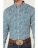 Image #3 - Cody James Core Men's Workforce Floral Print Long Sleeve Button-Down Western Shirt , Blue/white, hi-res