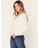 Image #2 - Lovestitch Women's Long Sleeve Sequins Peasant Top, Ivory, hi-res