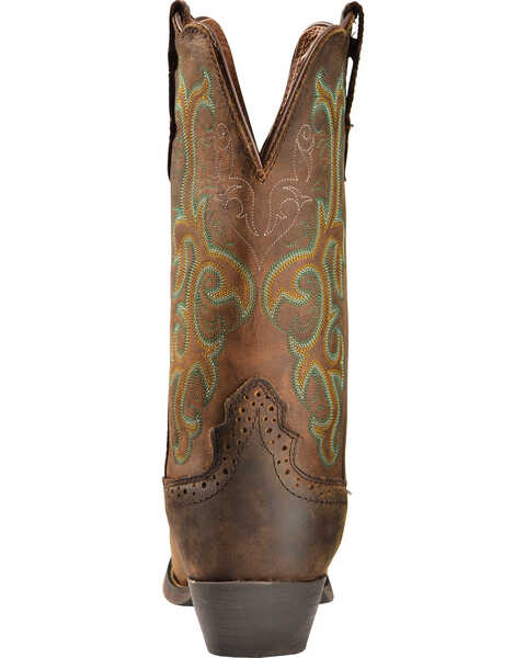 Image #7 - Justin Women's 12" Square Toe Stampede Western Boots, Sorrel, hi-res