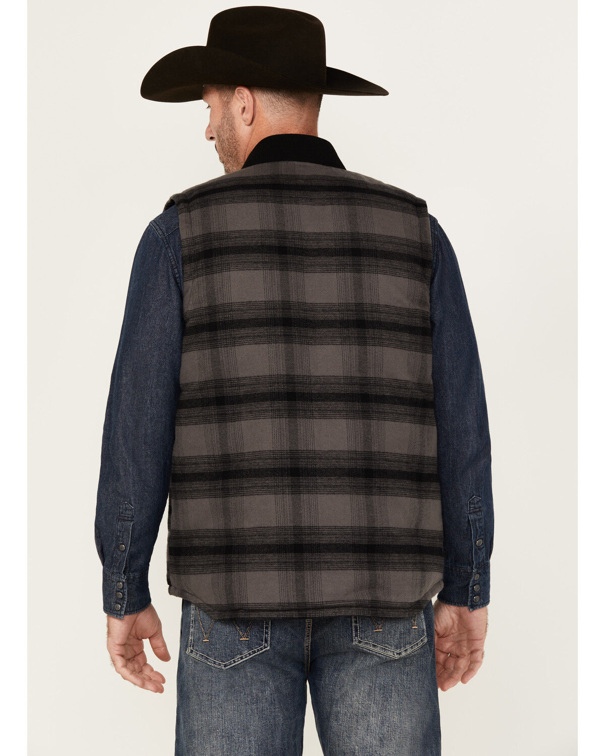 Image #4 - Brothers and Sons Men's Rudd Reversible Puffer Vest, Dark Grey, hi-res