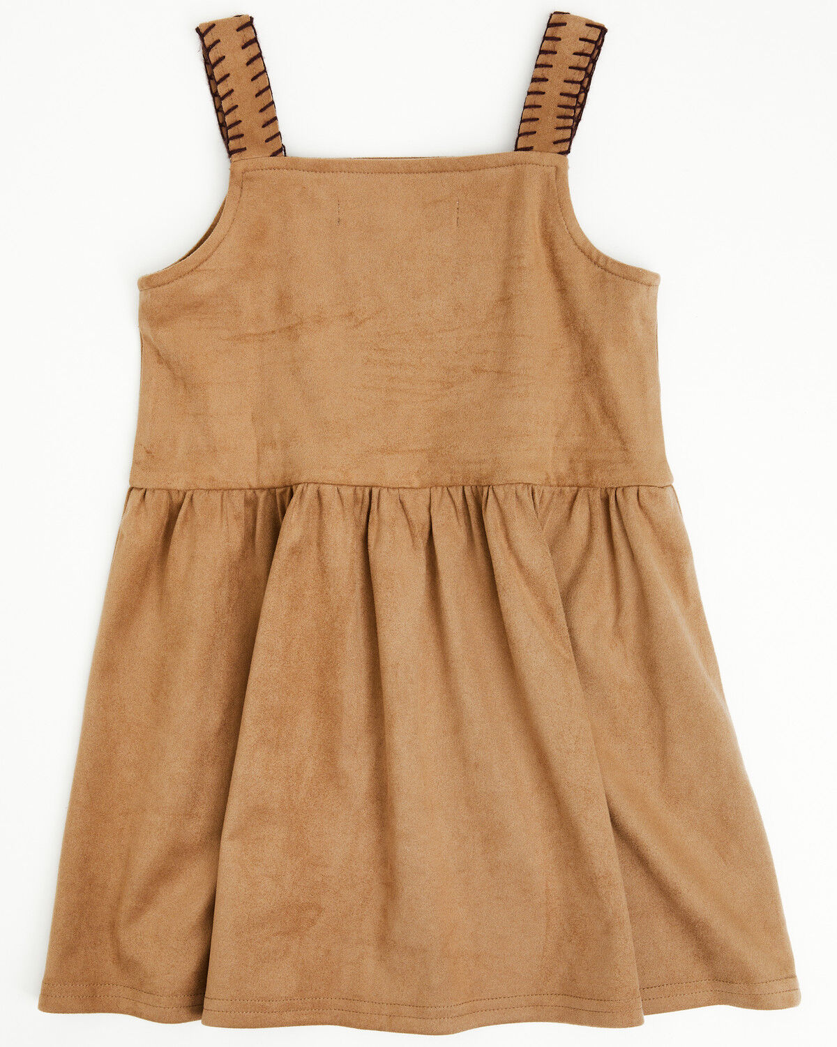 Image #3 - Shyanne Toddler Girls' Emelin Embroidered Faux Suede Skirtall, Coffee, hi-res