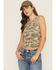 Image #1 - Cleo + Wolf Women's Camo Print Rib Knit Tank Top, Camouflage, hi-res