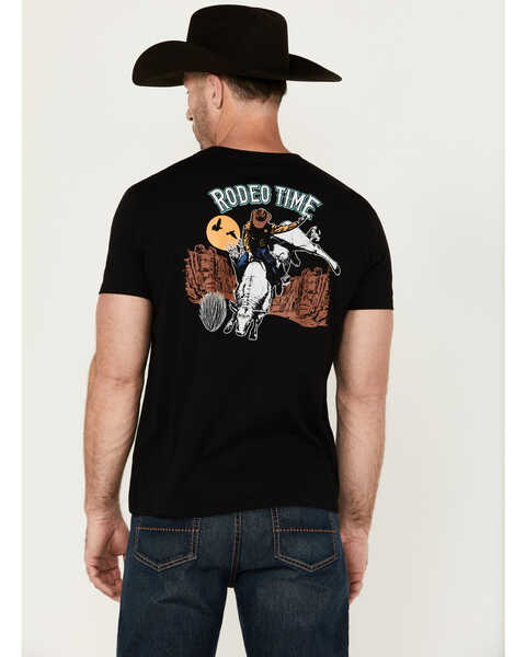 Rock & Roll Denim Men's Boot Barn Exclusive Dale Brisby Rodeo Time Short Sleeve Graphic T-Shirt, Black, hi-res