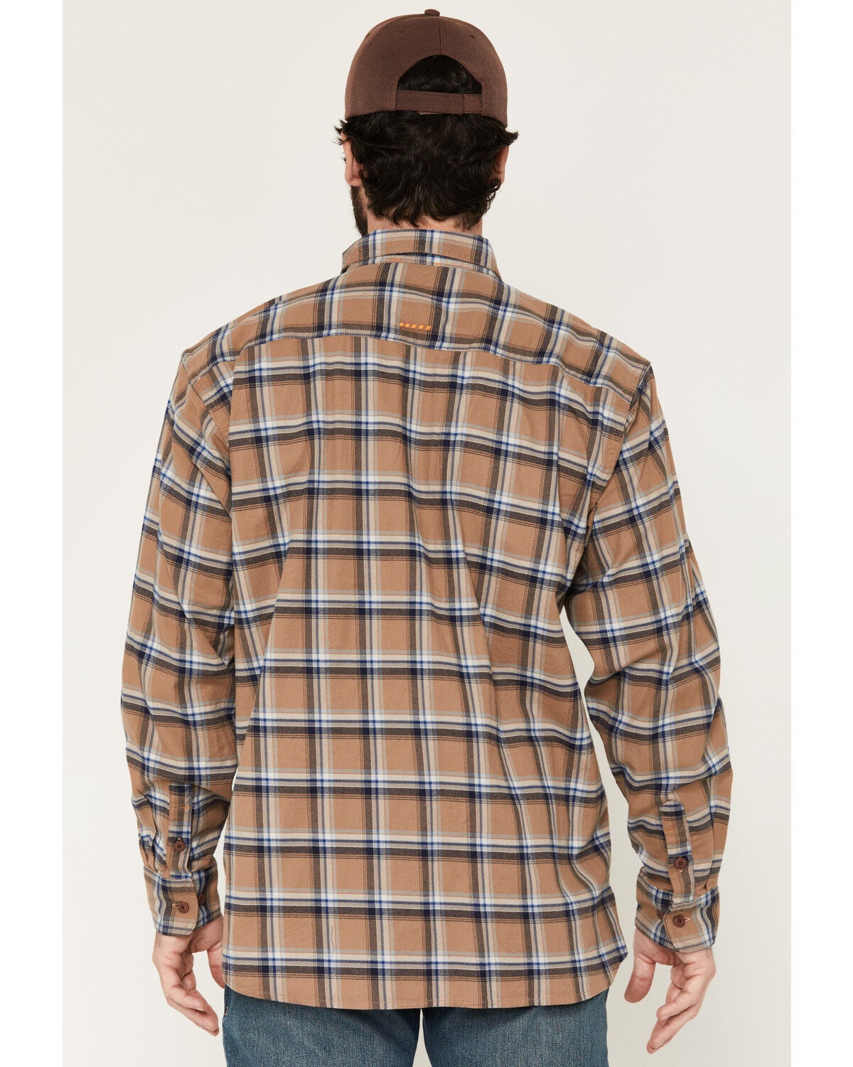 Image #4 - Ariat Men's Rebar Flannel Durastretch Long Sleeve Button-Down Stretch Work Shirt, Beige, hi-res