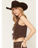 Image #2 - Shyanne Women's Kelso Leopard Print Denim Tie-Front Vest, Leopard, hi-res