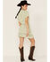 Image #3 - Shyanne Women's Floral Print Button Front Skirt, Seafoam, hi-res