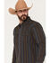 Image #2 - Moonshine Spirit Men's Colorado Southwestern Striped Long Sleeve Snap Western Shirt, Charcoal, hi-res