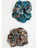 Image #1 - Shyanne Women's Calla Accessory Print Hair Scrunchie Pack - 2 Piece, Blue, hi-res