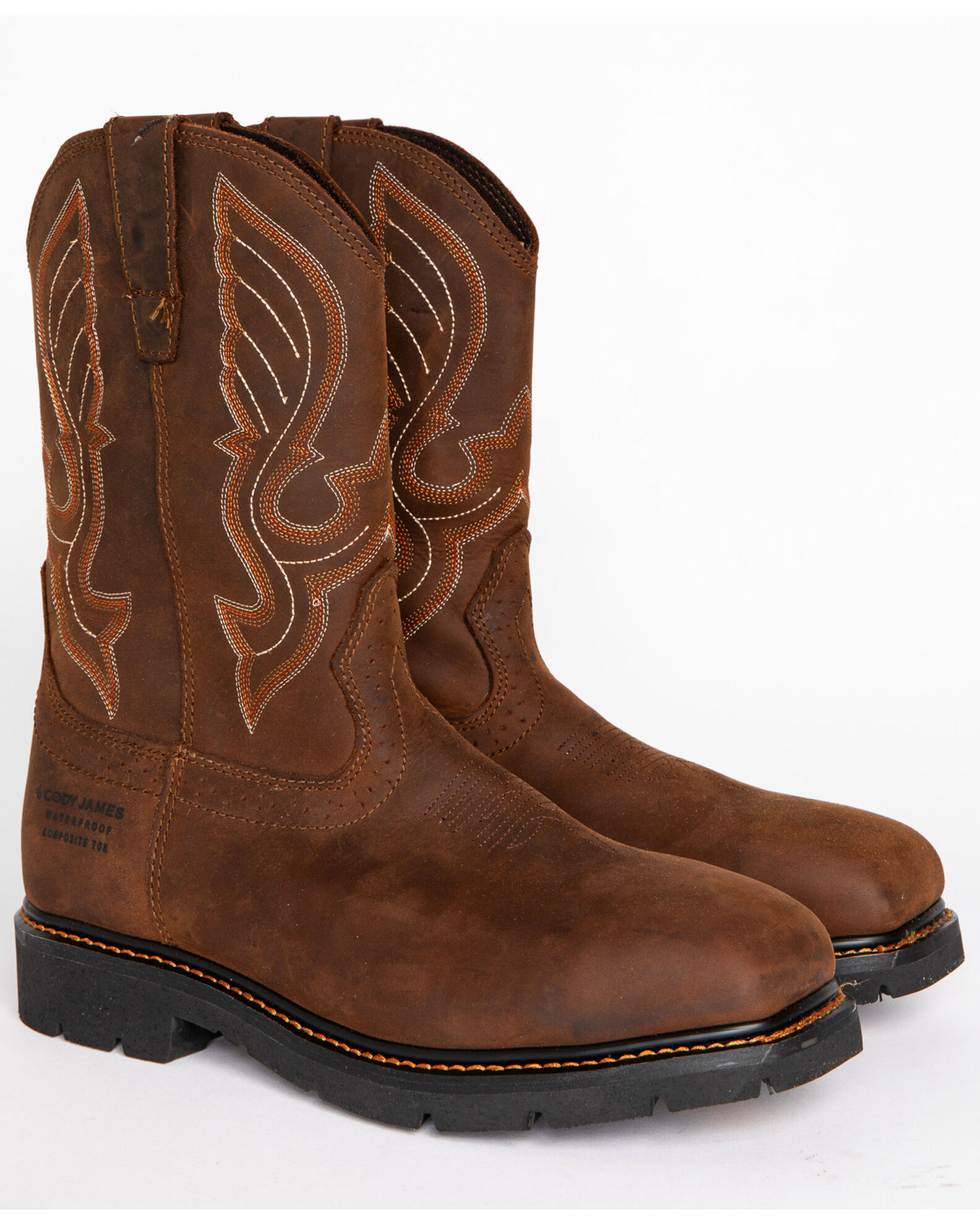 Product Name Cody James Men s Waterproof Composite Toe Pull On Work Boots