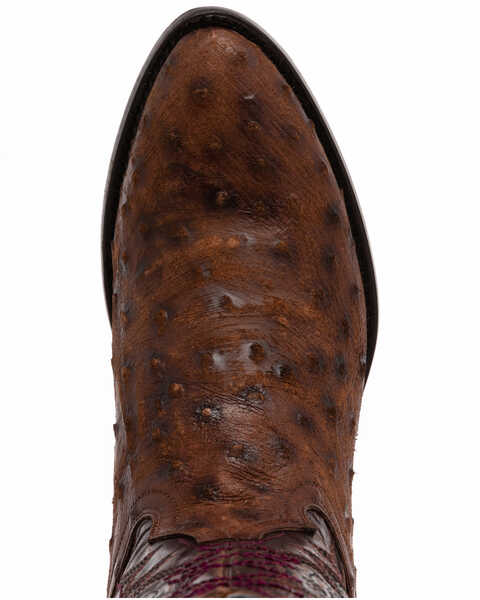 Image #6 - Dan Post Men's Nicotine Quilled Ostrich Western Boots - Round Toe, , hi-res
