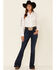 Ariat Women's Team Kirby Leopard Logo Long Sleeve Button Down Stretch Shirt, White, hi-res