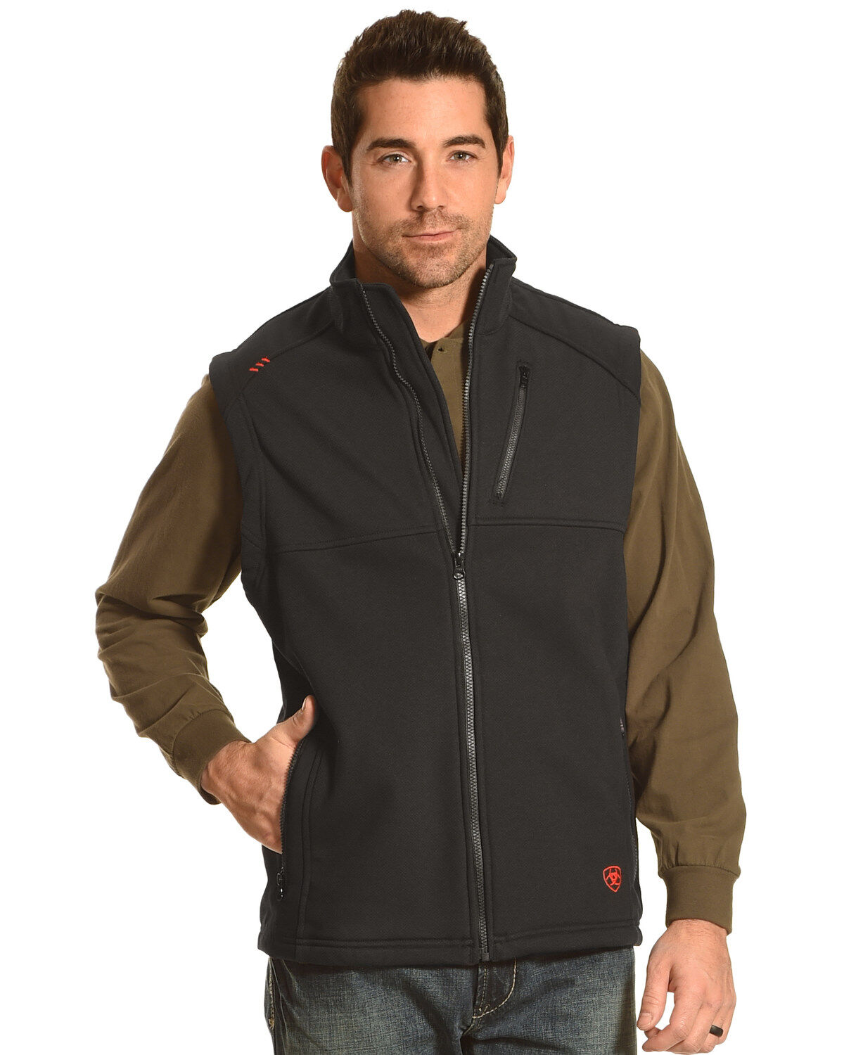 Image #2 - Ariat Men's FR Polartec Platform Vest, , hi-res