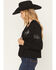 Image #2 - Blue B Women's Western Embroidered Blazer, Black, hi-res