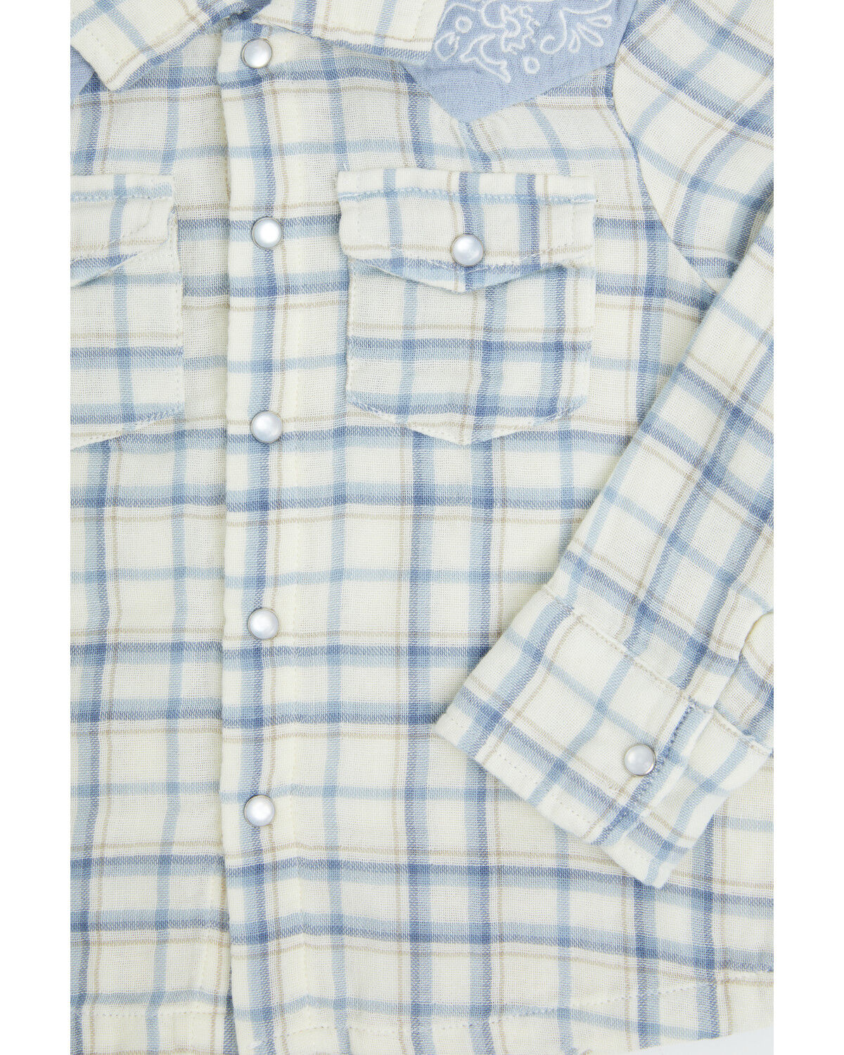 Angel Dear Infant Boys' Plaid Print Long Sleeve Pearl Snap Western Shirt