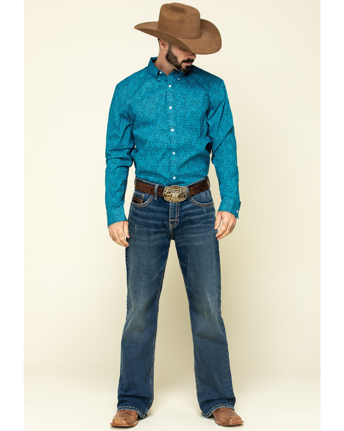 Image #6 - Cody James Core Men's Smokeshow Geo Print Long Sleeve Western Shirt, , hi-res