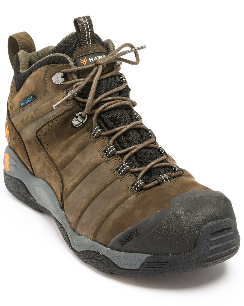 Hawx Men's Axis Waterproof Hiker Boots - Round Toe, Moss Green, hi-res