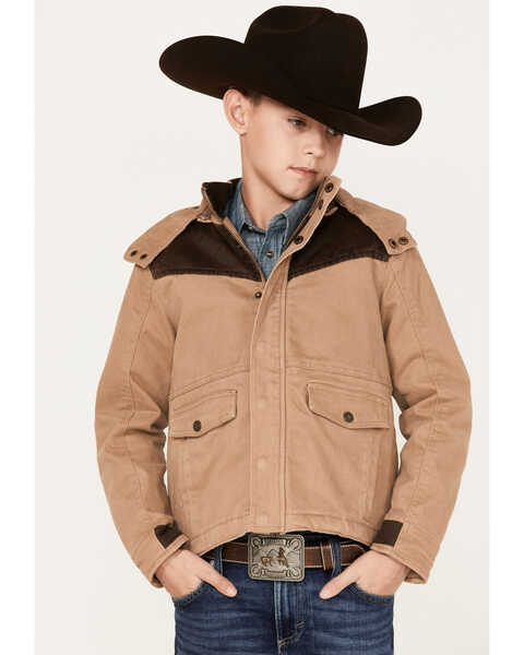 Cody James Boys' Rancher Fleece Lined Coat , Beige/khaki, hi-res